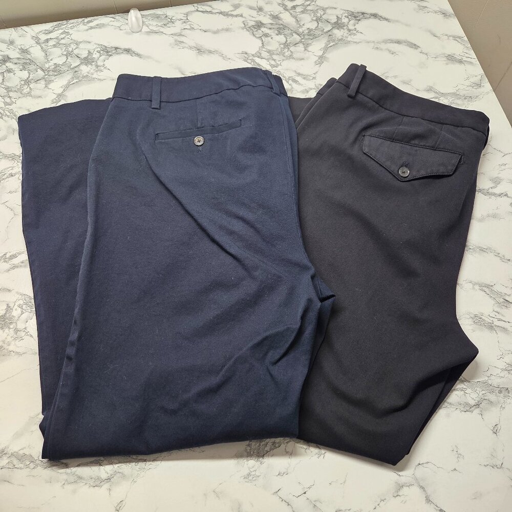 Eddie Bauer Woman's Navy Dark Blue Business Casual Office Workwear Dress Pants